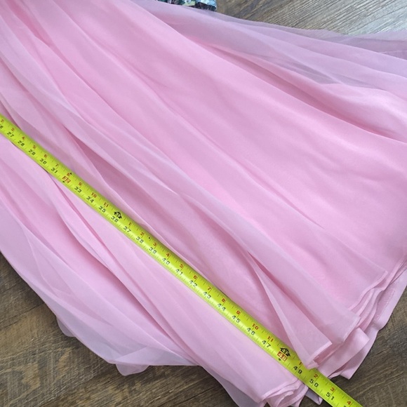 Vintage Mike Benet Formals baby pink formal layered sheer with Embellished Waist - Picture 12 of 12